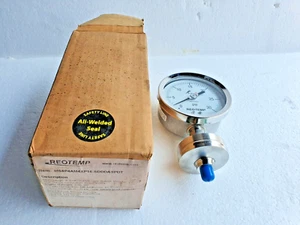 REOTEMP All-Welded Process Pressure Gauge, Diaphragm Seal 3.5" Stainless, 30 PSI - Picture 1 of 8