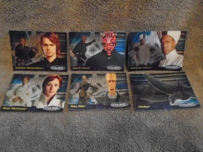 RARE Star Wars Evolution 6x FOIL CARD LOT Topps '06 ANAKIN Darth Maul Mon Mothma - Image 1 of 2