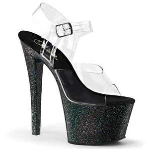 Pleaser SKY-308MG Exotic Dancing, Ankle Strap Stiletto 7" Heel Platform Sandal. - Picture 1 of 9