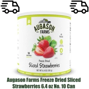 Augason Farms Freeze Dried Sliced Strawberries 6.4 oz No. 10 Can - Picture 1 of 11