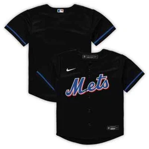 NIKE NEW YORK METS MLB TODDLER MAGLIA REPLICA SQUADRA ALTERNATIVA NERA 2T - Foto 1 di 8