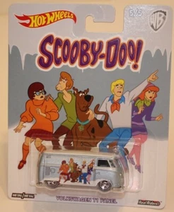 HOT WHEELS SCOOBY DOO VOLKSWAGEN VW T1 PANEL VAN, SHAGGY, VELMA, ETC, 1:64, NIB - Picture 1 of 5