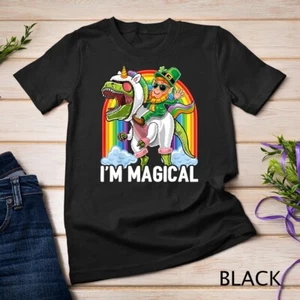 Camiseta unisex I'm Magical St. Patricks Day Unicorn Leprechaun T Rex - Imagen 1 de 15