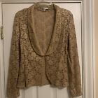 Beautiful Nwt Womens Jackets Size Medium Gold Tan Made By Annalee Hope