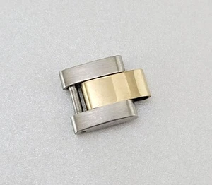 Original ROLEX Oyster Solid Gold & Steel 78343 LINK for 13mm Bracelets - Picture 1 of 5