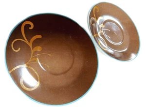 Classic Coffee & Tea Decorated 6 inch Saucers - Lot of 2-FAST SHIPPING !!! - Picture 1 of 1