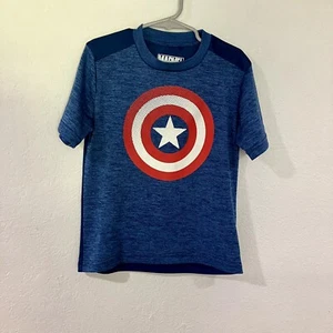 Marvel Boys T-shirt Size 6 Blue Short Sleeve EUC - Picture 1 of 8