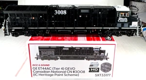 SCALETRAINS RIVET COUNTER HO GE ET44AC GEVO W/ SOUND/DCC IC/CN HERITAGE SXT33177 - Picture 1 of 4