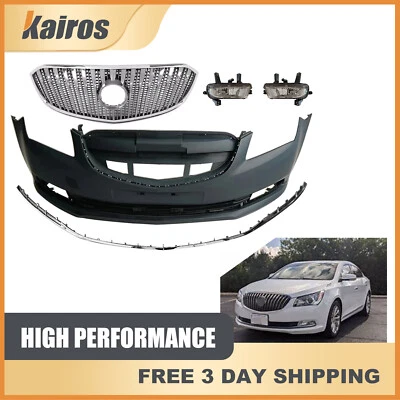 Nuevo juego completo de rejilla de cubierta de parachoques delantero negro para Buick LaCrosse 2014-2016  Foto 1 de 4