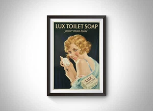 Lux Toilettenseife Vintage Werbeposter - Bild 1 von 4