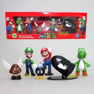 NEU Super Mario Bros PVC Actionfigur Spielzeug Puppen 6 Stck./Set Neu in Einzelhandelsverpackung  - Bild 1 von 2