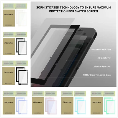 Protetor de tela de vidro temperado premium transparente HD para Nintendo Switch - Pacote com 2 - Imagem 1 de 4