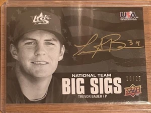 2009 USA Baseball Trevor Bauer Upper Deck National Team Big Sigs Autograph /25 - Picture 1 of 2