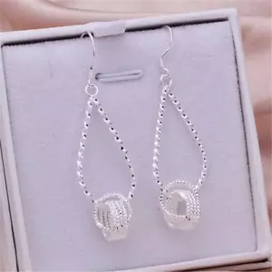 925 Sterling Silver Drop Earrings – Elegant Jewelry for Women, Wholesale Fashion - Picture 1 of 18