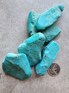Alacran Mine Turquoise - Sonora Mexico Large Nuggets! 184 gms - Picture 1 of 2