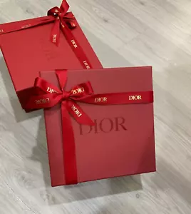 DIOR Bow Tie RED Fine Big Gift Box 21 x 21 x 10cm - Picture 1 of 2