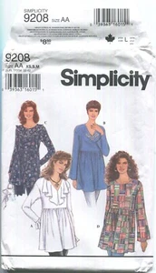 SIMPLICITY 9208 MISSES' PULLOVER TOP W/ VARIATIONS SZ 6-16 UNCUT 1994 - Picture 1 of 3
