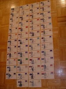 MINT 1976 U.S. Tribute State Flags & FIGURES 50 OFFICIAL FIRST DAY ISSUE COVERS - Picture 1 of 7