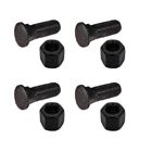 (4) Plow Bolt and Nut fits Blades / Cutting Edges 5/8-11x2 1/4 Grade 8 Dome Head
