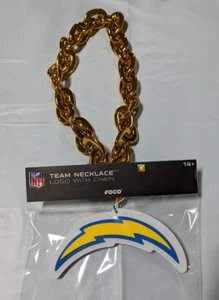 Los Angels Chargers Foam Fan Chain - GOLD - Team Necklace Big Logo NEW - Picture 1 of 2