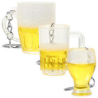  3 Pcs Beer Cup Pendant Party Favors Keychains Drinking Keychian Car Fob Cute