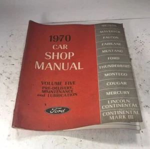 1970 Ford Car Shop Manual Volume 5 Predelivery Maintenance Lubrication - Picture 1 of 7