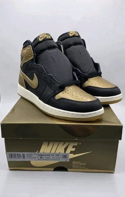 Nike Air Jordan 1 Retro Alto OG GS Juvenil 6Y FD1437-071 Negro/Dorado Metálico 7.5w Foto 1 de 4