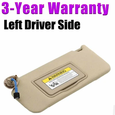 Beige Left Driver Side Sun Visor w/ Lights Mirror For Honda Accord 2008-2017 qb - Image 1 of 4