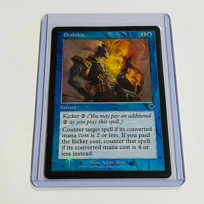 2000 Magic: The Gathering INVASION Prohibit FOIL 67/350 NM - Image 1 of 2