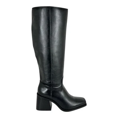 Botas de pantorrilla Vince Camuto Sangeti punta corta tacón ancho extra ancho negras talla 6,5 W Foto 1 de 4