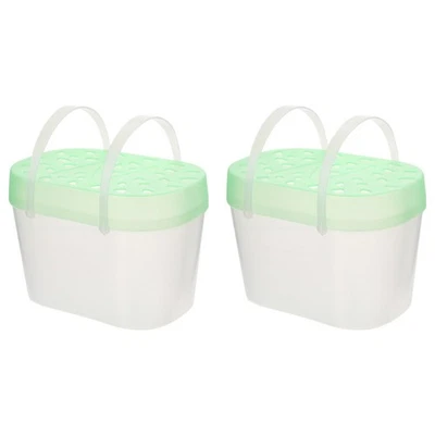 2 stücke Kunststoff krabbeln pet boxen reptil tragetaschen haustier zubehör - Bild 1 von 4