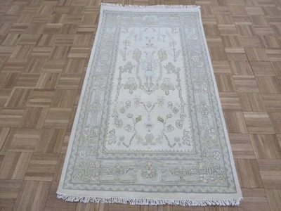 3 x 5 Hand Knotted Ivory Modern Oushak Oriental Rug G16308 - Image 1 of 4