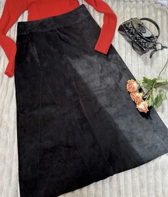 Falda Valerie Stevens Vintage Mujer Talla 8 Negra Separada  Foto 1 de 4