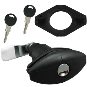 Drehspannschloss Klappenschloss Serviceklappe Ellipse Caravan Wohnmobil schwarz  - Bild 1 von 5