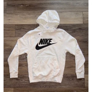 Felpa con cappuccio uomo Nike Sportswear Club Fleece nuova con etichetta - XS - Bianca - Foto 1 di 6