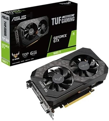 ASUS TUF Gaming GeForceR GTX 1660 Ti EVO Video Card TOP Edition 6GB F/S w/Track# - Image 1 of 4