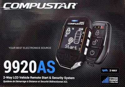 NEW COMPUSTAR CS9920-AS + BLADE-AL Remote Start/Alarm LCD Remote, 3-Mile Range - Image 1 of 4
