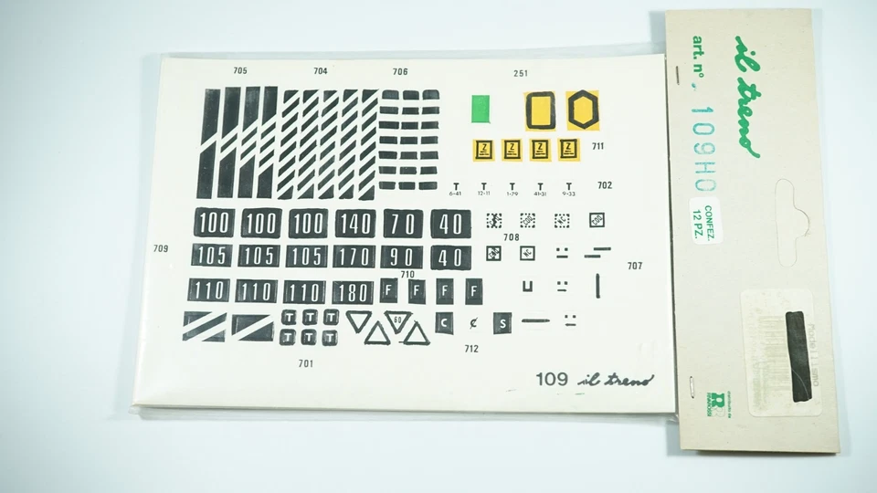 Ma il treno art. 109, adesivi per linea ferroviaria, 12 fogli, scala H0 - Photo 1/1