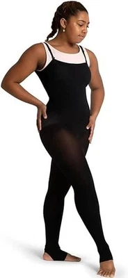 Capezio Estribo Ultra Suave Cuerpo Apretado, Negro, S/M Foto 1 de 4