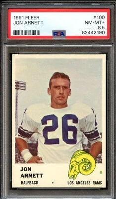 1961 Fleer #100 Jon Arnett PSA8.5 Los Angeles Rams 2190 - Image 1 of 2