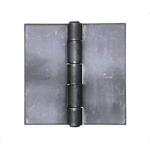 Butt Hinge Weld On Flat Steel Heavy Duty Metal Door | 3x2 3x3 4x4 5x5 6x6 Pair - Picture 1 of 2