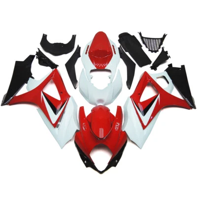 Kit de carenados de inyección blanco rojo para Suzuki 2007 2008 GSXR1000 K7 07 08 carrocería Foto 1 de 4