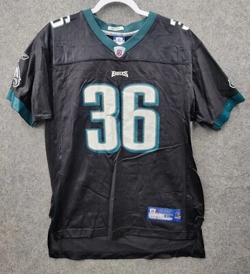 Camiseta Reebok NFL Fútbol Philadelphia Eagles Brian Westbrook 36 Negra Juvenil XL Foto 1 de 4