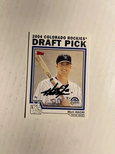 Colorado Rockies MATT MACRI Signed Card - Picture 1 of 1