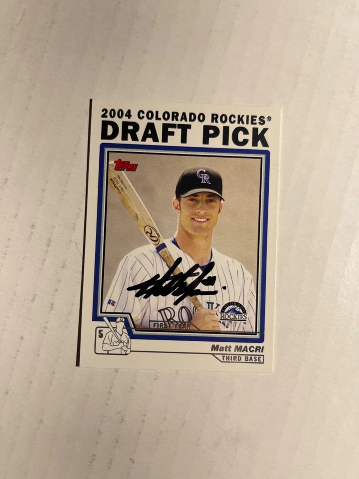 Colorado Rockies MATT MACRI Signed Card - Image 1 of 1