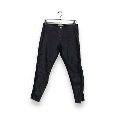 Banana Republic Black Sloan Fit Faux Leather Front Skinny Ankle Pant TINY FLAW - Image 1 of 4