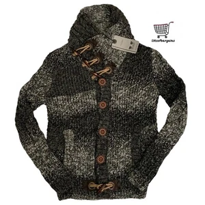 Leif Nelson Herren St. Men's Size S Button Closure Cable Knit Sweater Jacket Nwt - Picture 1 of 9