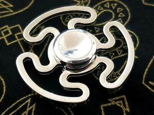 Silver Fidget Spinner All Metal Toys Kids Adults Boys Girls ADHD Focus Stress - Picture 1 of 12