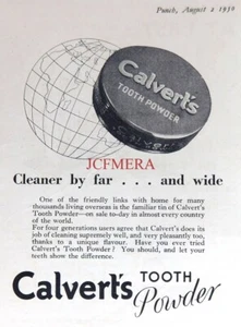 CALVERT'S Tooth Powder Dental Toothpaste ADVERT : Small 1950 Print 670/24 - Picture 1 of 1