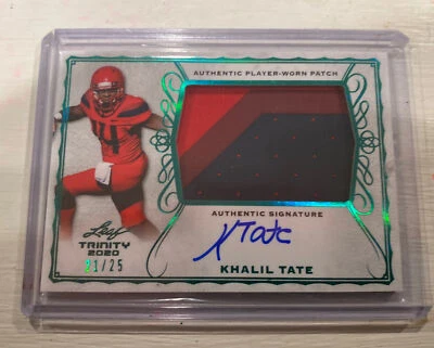 2020 Leaf Trinity Khalil Tate Auto/Patch 21/25 - Image 1 of 2